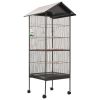 Bird Cage with Roof Gray 26"x26"x61" Steel