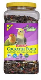 3-D Pet Products Premium Cockatiel Bird Food Seeds, with Probiotics, 4.5 lb. Stay Fresh Jar
