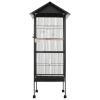 Bird Cage with Roof Gray 26"x26"x61" Steel