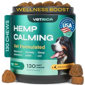 Calming Chews for Dogs Anxiety Relief  Hemp Calming Chews for Dogs with Valerian Root Hemp Seed Oil Turmeric L Theanine   Soft Treats for Storms