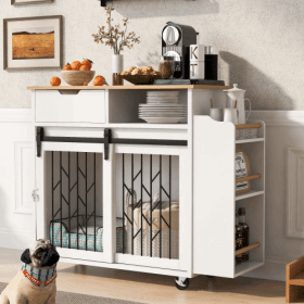 Furniture Style Dog Crate Kitchen Island End Table Pet Friendly Furniture
