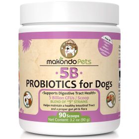 Probiotics for Dogs & Puppies Extra Strength 9 Species 5 Billion CFU per Scoop of Dog Probiotics and Digestive Enzymes for Dogs Support Fiber for
