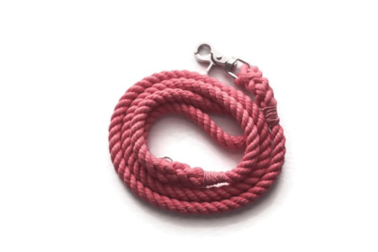 Single Color Rope Dog Leash (Color: pink, size: 4 ft)
