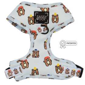 Adjustable Harness (Color: Jingle Bears, size: Xlarge)