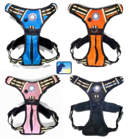 Headlight Harness, Dog Harness with Built In LED Light (Color: Black, size: large)