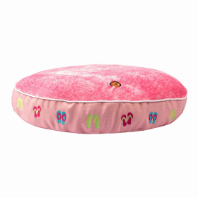Halo Round Flip Flop Dog Bed (Color: pink, size: M)