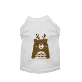 Cuddle Antler Bear (Color: White, size: X Large)