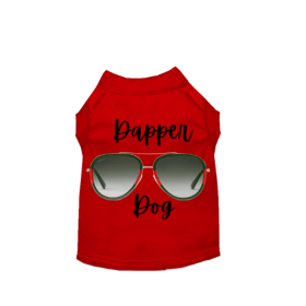 Designer Dapper Dog Tee (Color: Red, size: X Large)
