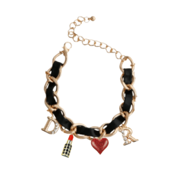 Dior-able Charm Dog Necklace (Color: Black, size: large)