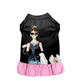 Little Miss Sniffany Dress (Color: BLACK AND PINK, size: medium)