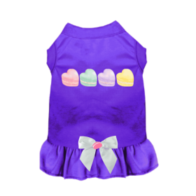 Macaroon Hearts Dog (Color: Purple, size: X Large)