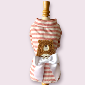 My Bear-y Cute Turtleneck Dog Sweater (Color: pink, size: X Large)