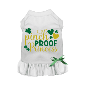 Pinch Proof Princess Dress (Color: White, size: X Large)