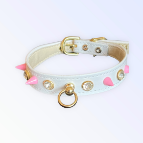 Rockstar Chic Collar (Color: pink, size: 18")