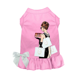 Sniffany & Macaroons, Please- Dog Dress (Color: pink, size: X Large)
