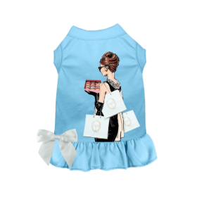 Sniffany & Macaroons, Please- Dog Dress (Color: Blue, size: 2X Large)