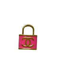 CC Lock Charm Collar (Color: pink, size: 12")