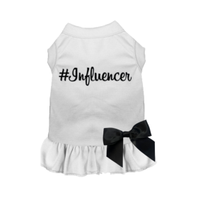 #Influencer Dress (Color: White, size: large)