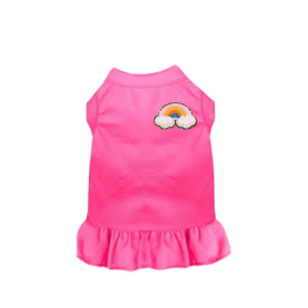 Chenille Rainbow (Color: Hot Pink, size: X Large)