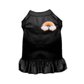 Chenille Rainbow (Color: Black, size: X Large)