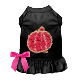 Chiffon Rose Halloween Pumpkin Dress (Color: Black, size: X Large)