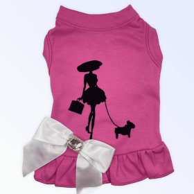 Classy Lady and Frenchie (Color: Hot Pink, size: large)