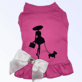 Classy Lady and Frenchie (Color: Hot Pink, size: X Large)