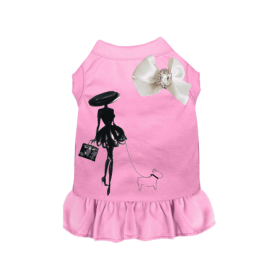 Classy Lady and Frenchie (Color: Light Pink, size: X Large)