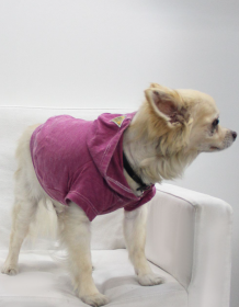 Doggy Hoodie French Terry (Color: Magenta, size: medium)