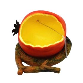 Parrot Spill-Proof Plastic Feeder for Bird Cage (style: Pomegranate, Color: As pic show)