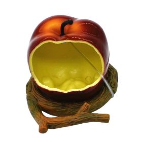 Parrot Spill-Proof Plastic Feeder for Bird Cage (style: Apple, Color: As pic show)
